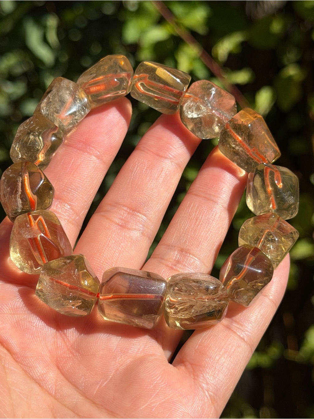 14mm free form smoky citrine bracelet 7.5 Inches 2511 - Picture 2 of 8